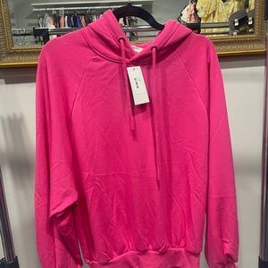 Pink Fleece Pullover Hoodie